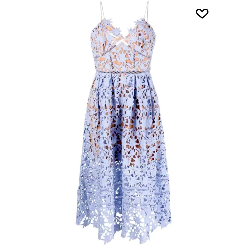 PASTEL BLUE MIDI AZAELEA DRESS Self Portrait